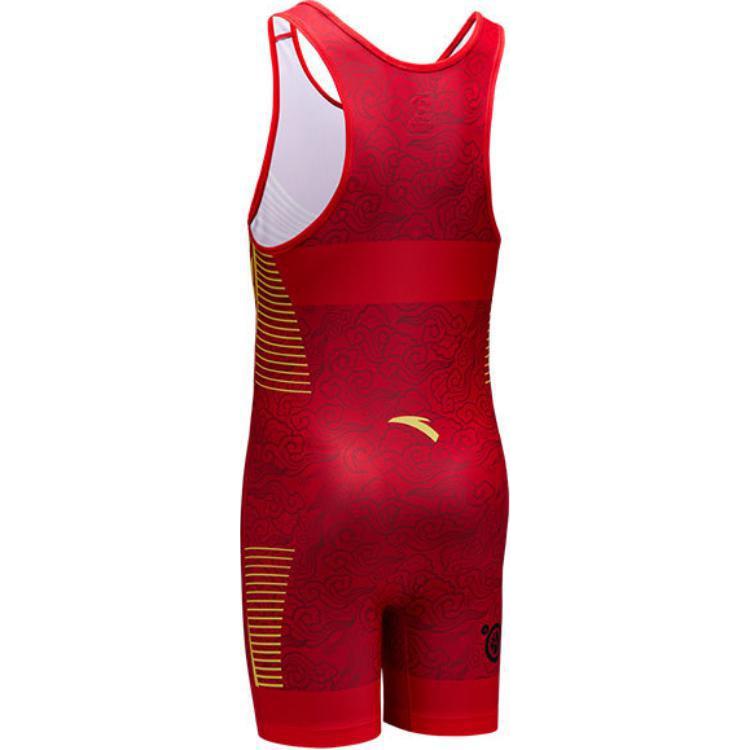 Anta Sports Compression Training Breathable Comfortable Bodysuit Men Activewear Red 452440921-1