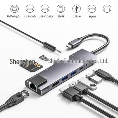 Универсальная док-станция 9-в-1 USB 3.0 с концентратором HDMI и сетевым адаптером для ноутбуков с Type-C