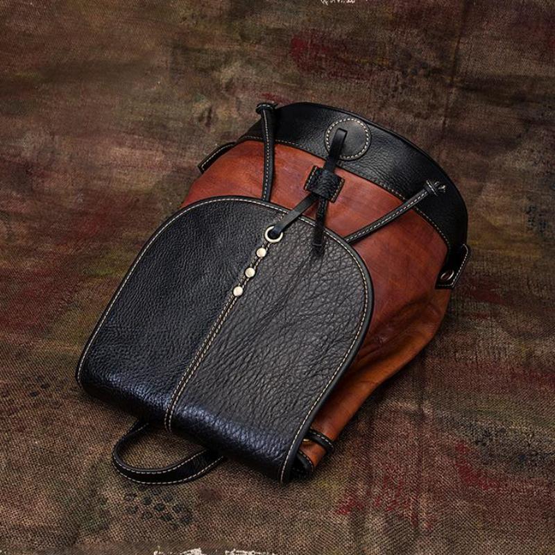 Johnature Рюкзак из натуральной кожи в стиле ретро, ​​женская дорожная сумка, большая вместимость, первый слой, женский рюкзак из воловьей кожи, студенческие сумки