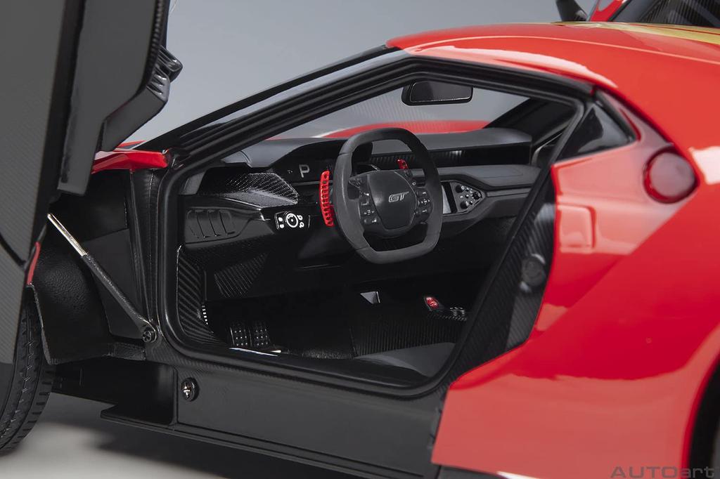 AUTOart Ford GT Alan Mann Heritage Edition Stripe Готовый продукт 1/18 Красный/Золотой