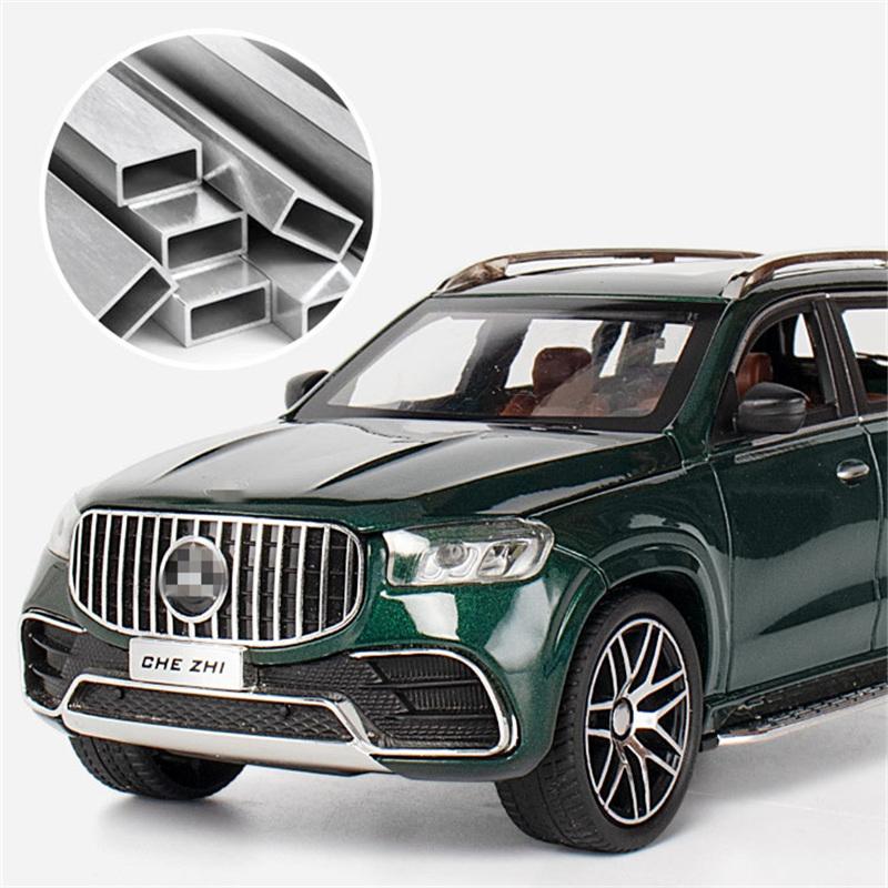1/24 Benz Maybach GLS63 Alloy Luxy Car Model Diecast Metal Toy Car Model Collection Sound and Light High Simulation Children Gift