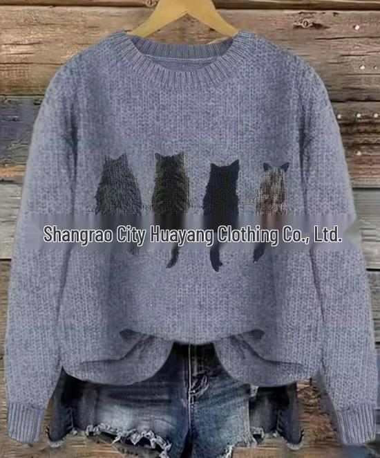 2025 3D Printed Loose Round Neck Sweatshirt - European & American Autumn Collection
