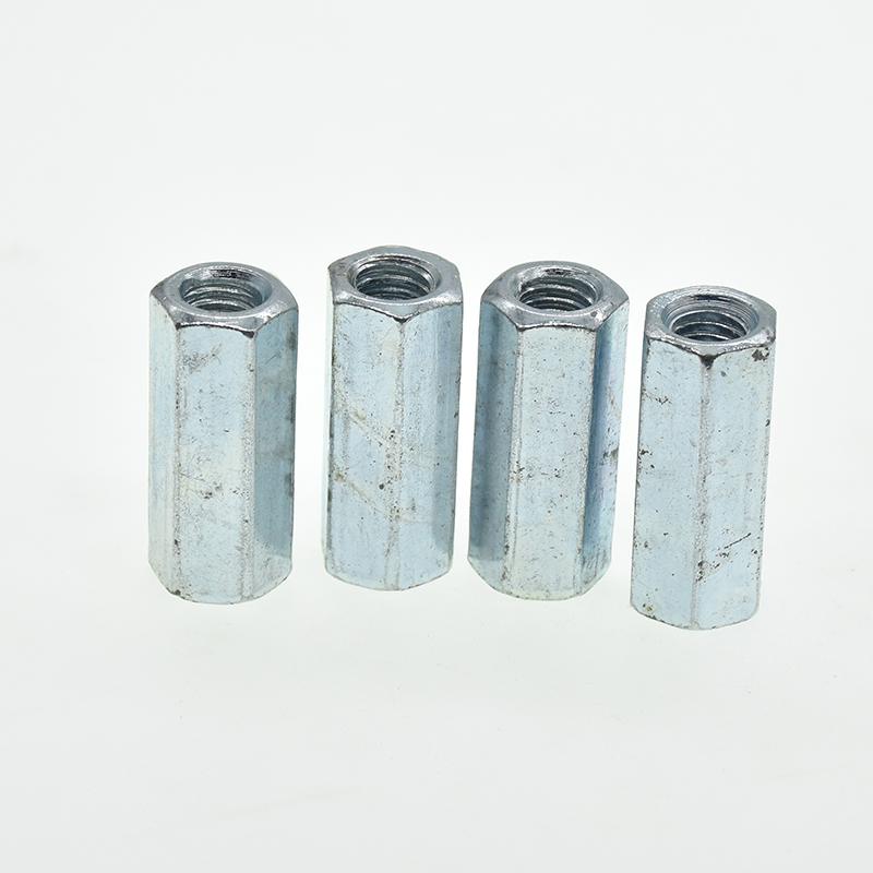 M5 M6 M8 M10 M12 M14 M16 M18 M20 Rod Coupling Hex Nut steel Galvanized Long Hex Nut Connection Thread Nut DIN 6334