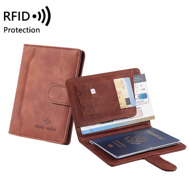 RFID Обложка для паспорта Чехол Обложка для паспорта Многофункциональный кошелек для паспорта ID Держатель кредитной карты Дорожный кошелек Дорожные аксессуары
