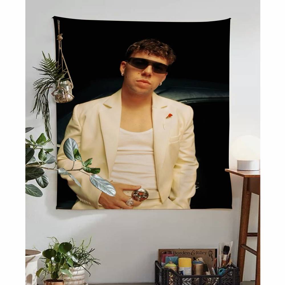 1PC New Album Buenas Noches Quevedo Tapestry Art Printing Japanese Wall Tapestry Anime Wall Hanging Home Decor