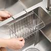 304 Stainless Steel Sink Drain Basket with Hanger Sink Drainer Rack  for Bathroom Gadgets