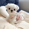Pet Clothes Dog Spring and Summer Strap Skirt Can Be Towed Small Dog Yorkshire Than the Bear Maltese Fiber Cute