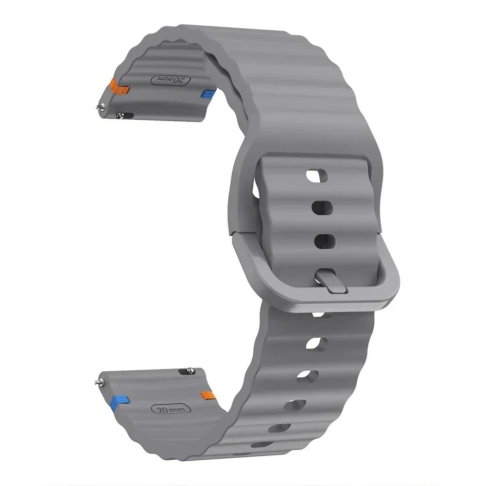 Силиконовый ремешок для часов 20 мм 22 мм Для TicWatch Pro 3 Ultra Ремешок Для TicWatch GTW/GTX/S2/E2/E3/GTH Замена Мягкий Спортивный Браслет