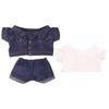 Niannyyhouse 15cm Plush Jeans White Cotton Doll Clothes Clothes Jacket, T-Shirt, (Navy Blue)
