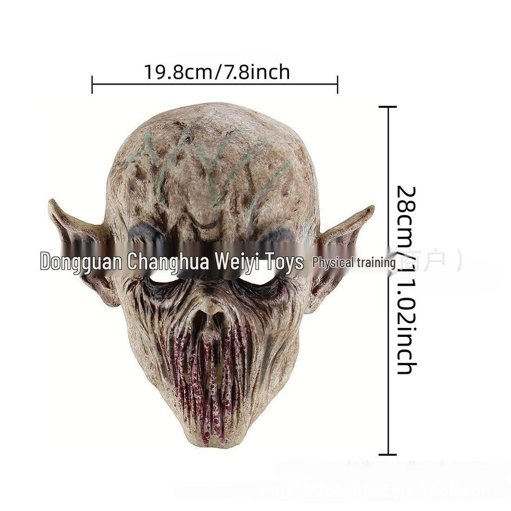 Halloween Scary Witch Hair Mask for Haunted House & Escape Room Costumes