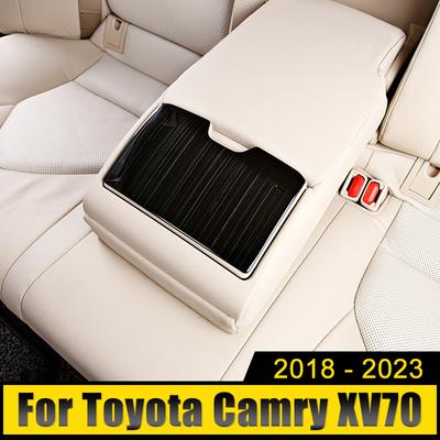 Для Toyota Camry 70 XV70 2018-2021 2022 2023 Нержавеющая сталь автомобильное сиденье задний ряд держатель стакана воды крышка рамка панель чехол наклейка