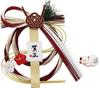 Osaka Choseido New Decoration for the Shimenawa Modern and Stylish Shimekazari Wreath with Approximately 24cm Chestnut and Plum Includes Bonus
