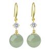 Simulation Green  Drop Earrings Ball Shape Ear Hook Exquisite Long Earrings  Ear Jewelry