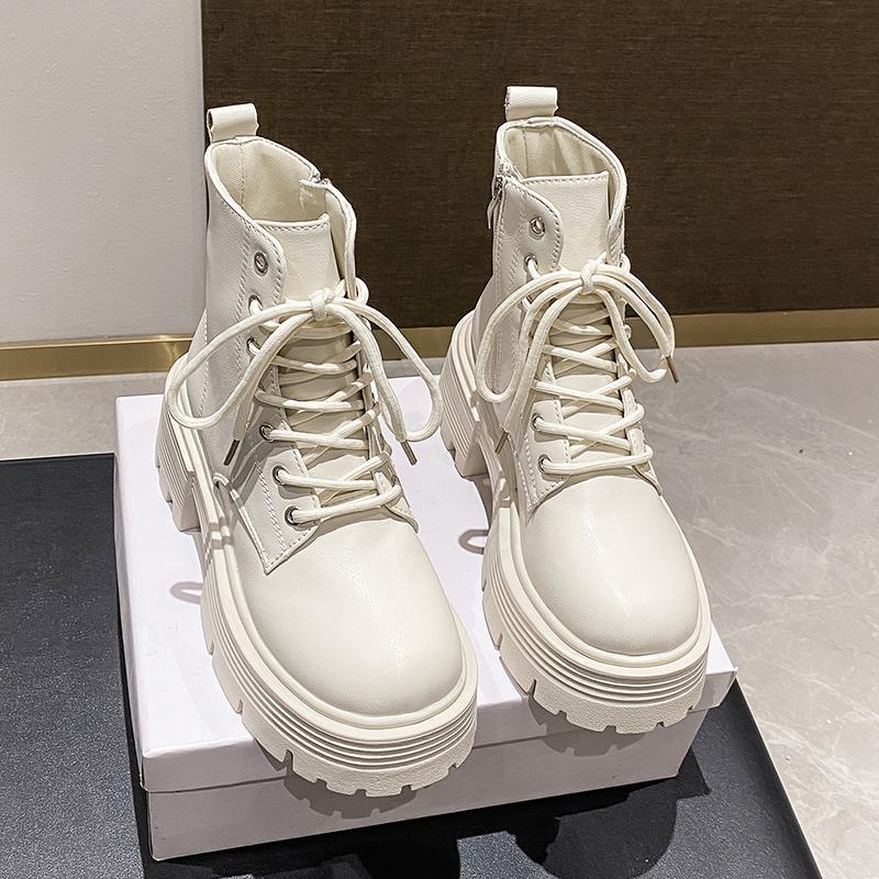 Осень и зима британские ветрозащитные ботинки Martin на платформе с локомотивом, женские новые толстые каблуки, универсальные, короткие, модные, повседневные