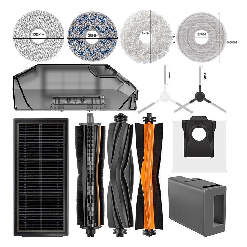 Аксессуары для робота-пылесоса Dreame S10: Комплект боковой и роликовой щеток, швабры, пылесборника