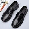 Soft Sole Comfortable Non-slip Men's Leather Shoes New Business Casual Shoes One Pedal Breathable Lazy Doudou Shoes