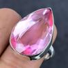 Pink Kunzite Gemstone 925 Sterling Silver Jewelry Ring Size 8