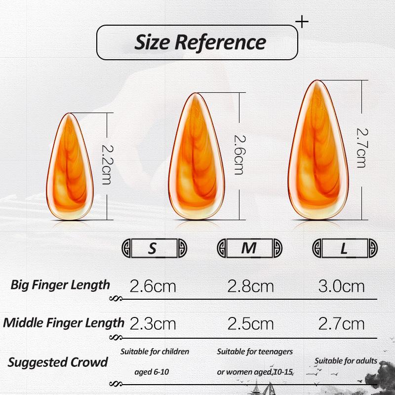 Chinese Zither Nail Covers Practical Musical Plectrum 8pcs Guzheng Finger Picks Classical Stringed Instrument Accessories