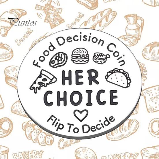 Устройство для принятия решений о еде, флип-монета, двухсторонняя, с прозрачным принтом, милый сюрприз на день Святого Валентина, забавное устройство для принятия решения о еде, флип-решатель