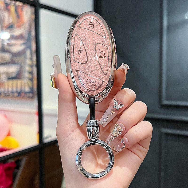 bpzsw1 Crystal TPU Key Case for Hyundai Kona Ev Grandeur GN7 IONIQ 6 2023 2024 5 7 Button Remote Car Key Cover Fob Holder Accessories