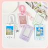 Ins Transparent Acrylic Photocard Holder Keychain Idol Photo Sleeve Credit ID Bank Card Holder Student Card Case Protective Case