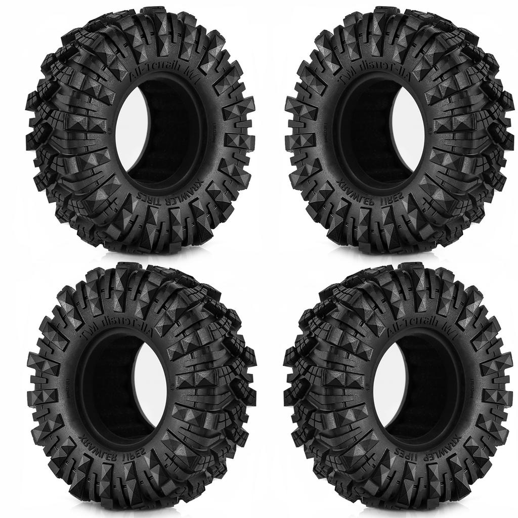 Rubber Tires Remote Control Car Tires 4PCS Replacement for SCX10 II III 90046 Trax4 TRX4 4WD D90