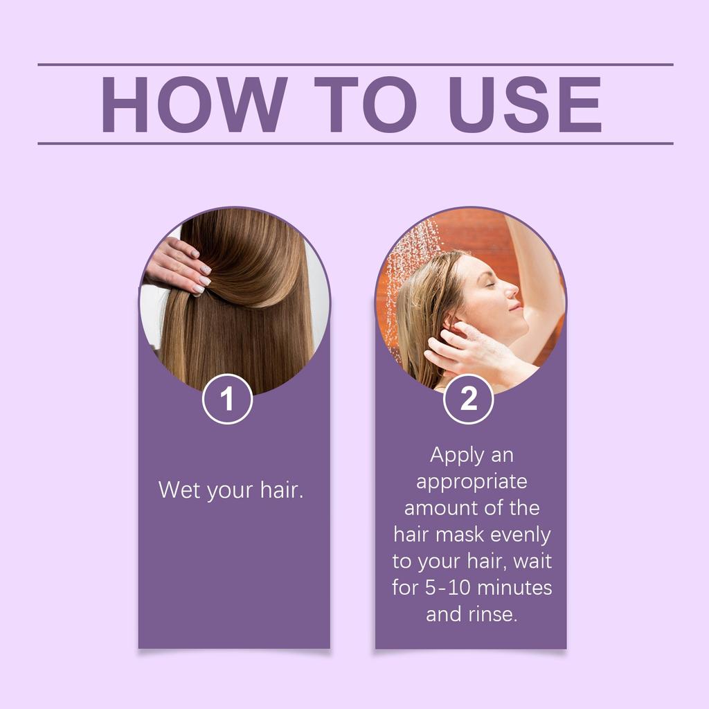 No Yellow Purple Hair Mask For Blonde , Gray And Hair 100ml