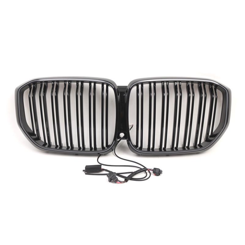 Gloss Black Double Bar LED Grille for 19-22 BMW X5 G05