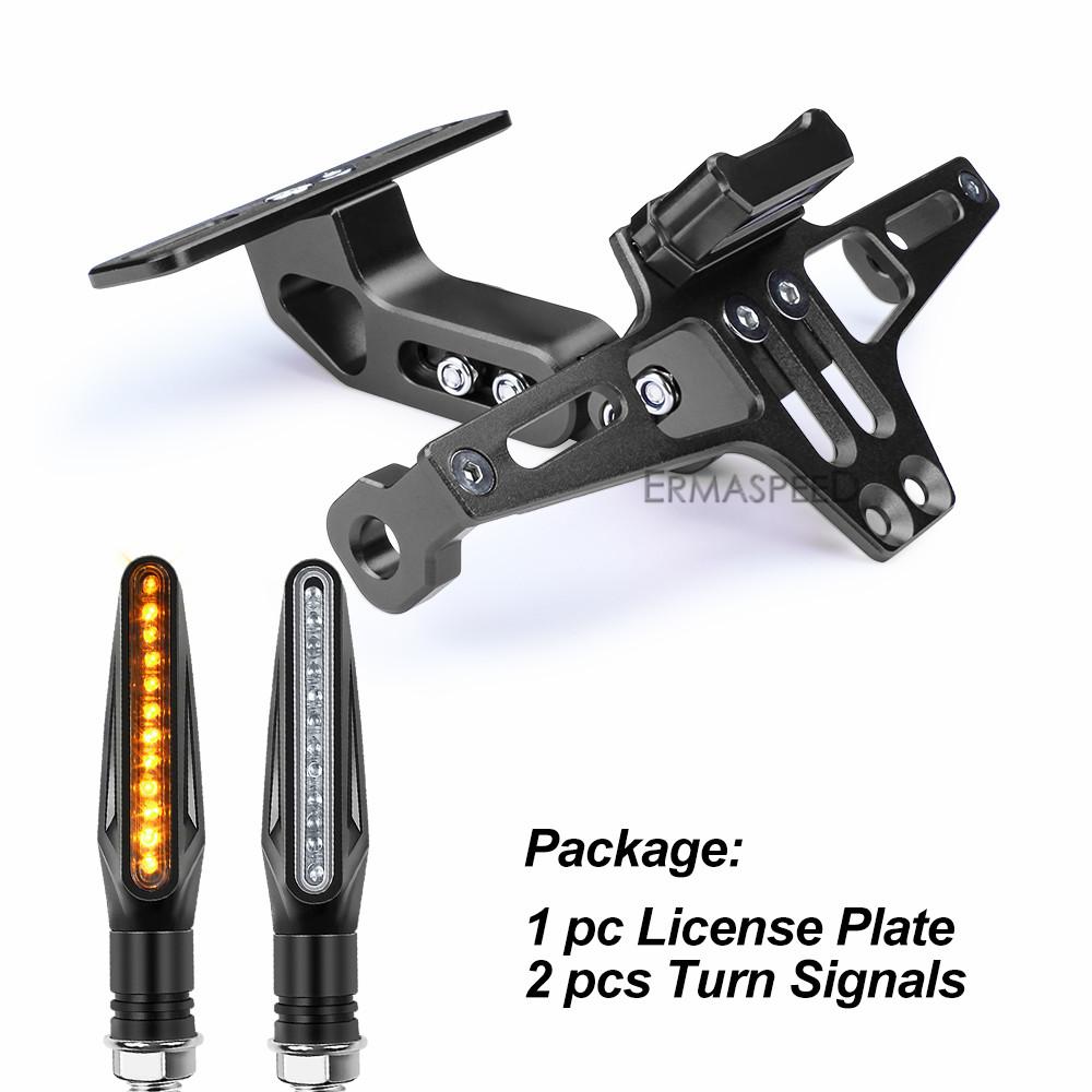 Держатель рамок номерного знака мотоцикла и светодиодный указатель поворота мотоцикла для мотокросса, уличного велосипеда, мотоцикла