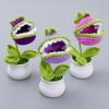 Handmade Craft Crochet Ornaments Cannibal Flower Potted Hand-Knitted Desktop Decor