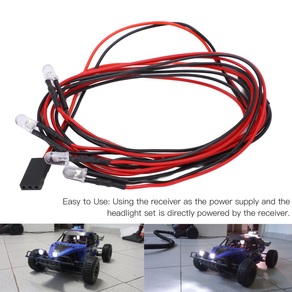 RC Car LED Lights Spotlight Headlight Kit Simulation for 1/10 RC Car Crawler Truck TankModel A