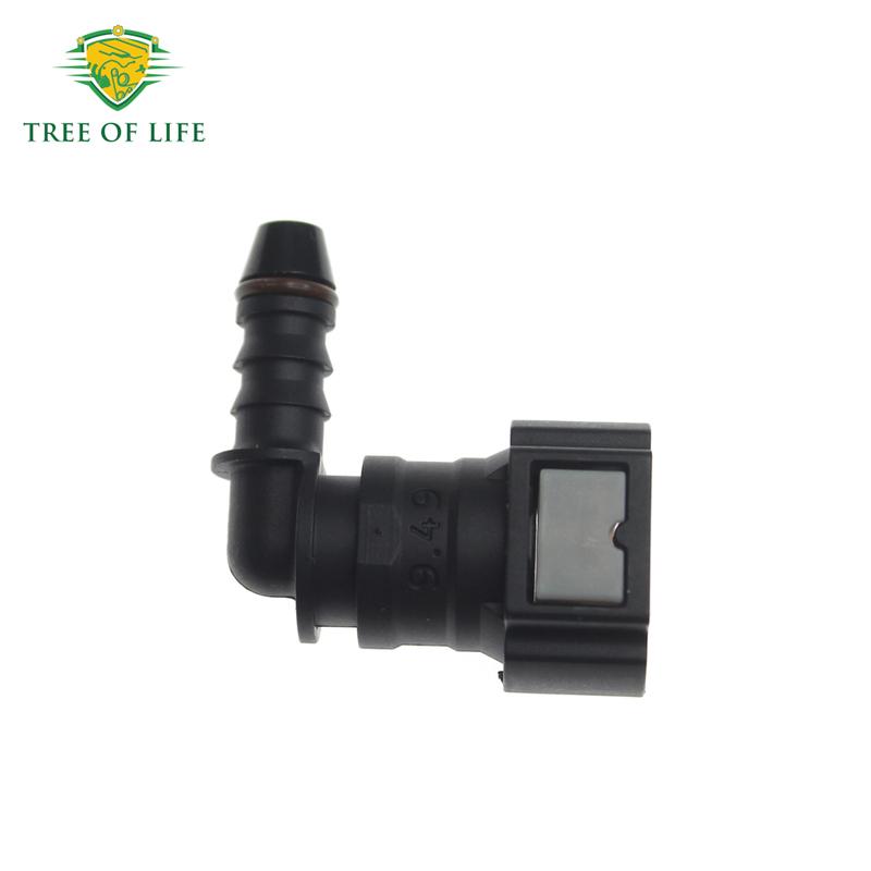 Car Fuel Line Hose Coupler 9.49mm/ID6 Pipe Coupler Quick Disconnect Release Connector Rubber Nylon Oil Hose Fitting Suitable