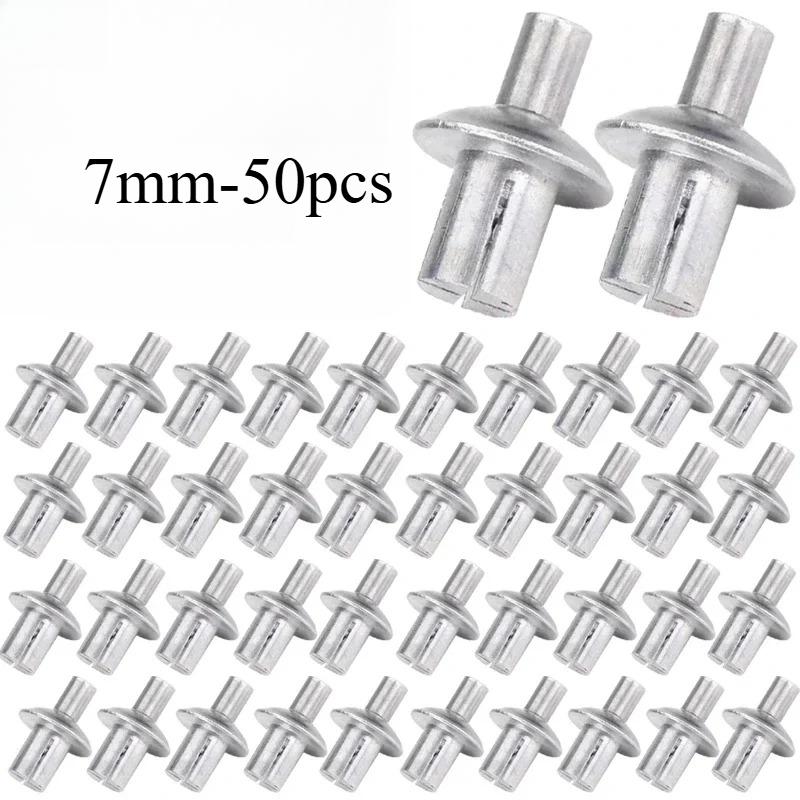Creamily 50 шт./100 шт. Заклепки с алюминиевым сердечником, молотковая забивка, раскладные, с круглой головкой, вытяжные крепежные элементы, ударные заклепки, винты