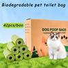 Pet Dog Excrement Bag, Biodegradable, Thickened, Portable Paw Printed, Small Cat Litter Bag, Outdoor Use, 42Rolls
