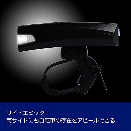 GENTOS Светодиодный фонарь для велосипеда XB-450B, питание от батареек AA, 210 люмен, водостойкий, черный, для шоссейных велосипедов