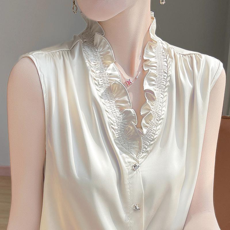 Женская летняя рубашка из шелка тутового шелкопряда, 50% шелка, 50% полиэстера, дышащая, легкая, с короткими рукавами, для поездок на работу, повседневная мода
