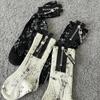 Spray Paint Splash Ink Mid Tube Socks Unique Mid-Calf Socks Fashion Zipper Socks  For Men Women