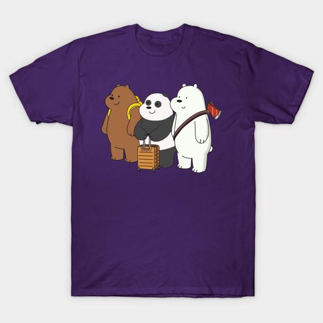 We Bare Bears Art Women T-Shirts Cotton Short Sleeve O Neck Lady Tshirt Clothing Personality Tee