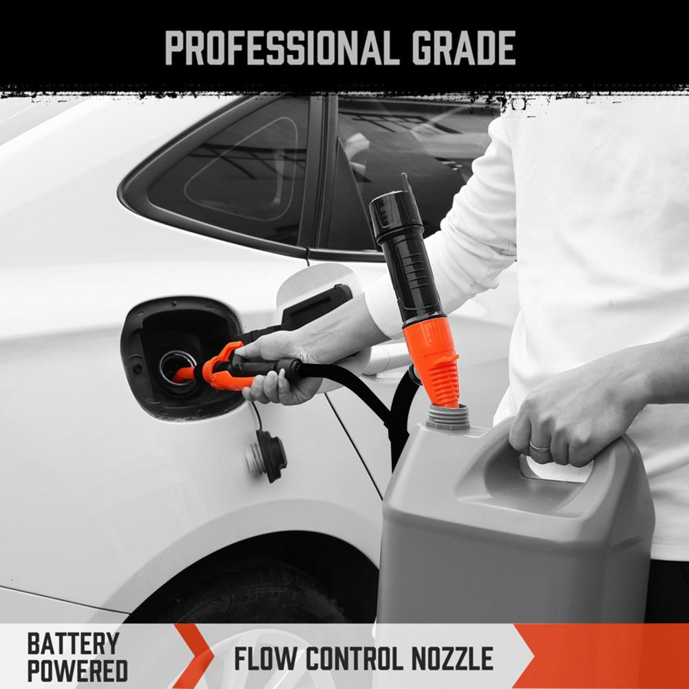 Масляный насос, мощный сифонный насос на батарейном питании для легкой перекачки топлива, портативный эффективный ручной насос для перекачки масла, прочный