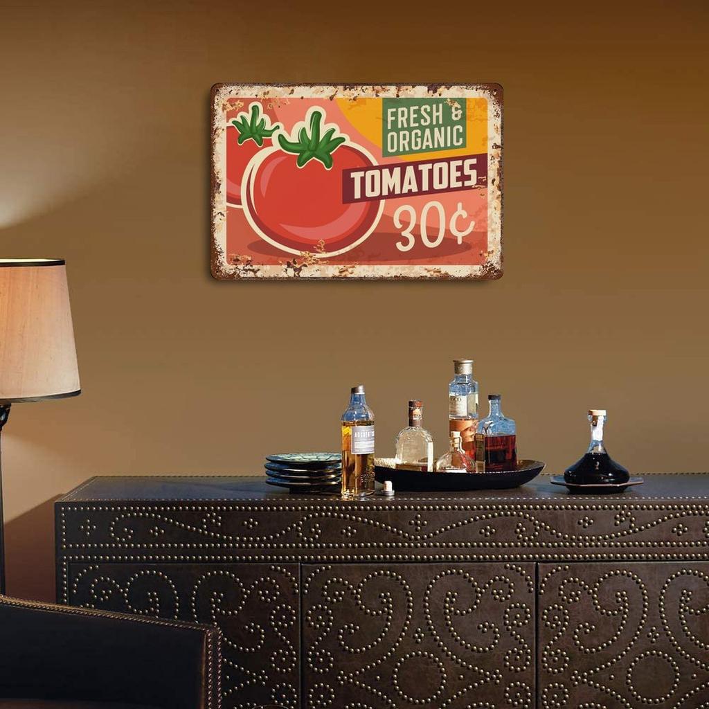 1-Pack Distressed Rusty Décor Signboard, 20×30cm and 30×40cm, Vintage Metal Wall Art for Cafe or Living Room