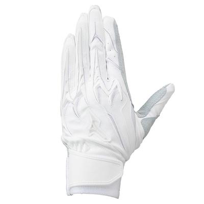Mizuno Профессиональные перчатки для отбивания, соответствующие правилам школьного бейсбола, силиконовые, с дугой мощности, пара 1EJEH25010, Бейсбол, Модель, DI, (Обе руки), (Белый/Размер