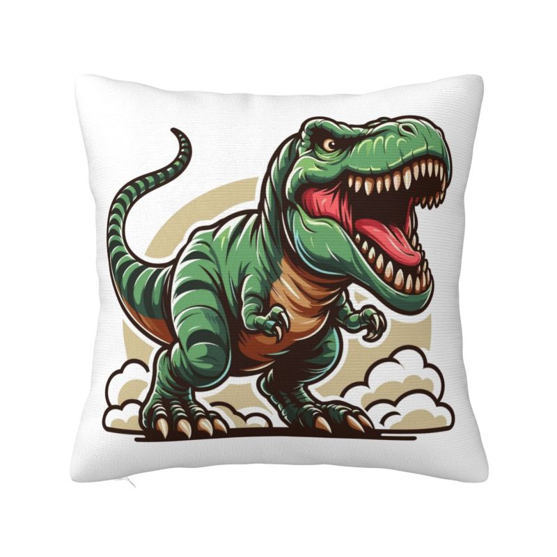 Wild Trex Dinosaur Roars Throw Pillow Case Living Room Decoration Cute Cushions Cover For Sofa Car Square Polyester Pillowcase
