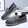 New Spring and Summer Men's Shoes One-pedal Leather Comfortable Breathable Men's Shoes Versatile Casual Doudou Shoes
