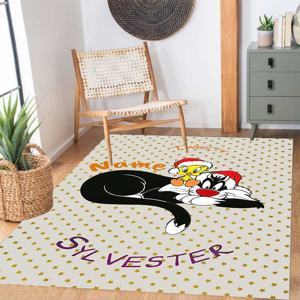 Warnermedia (11) Customize your name rug, office chair cushion, home bedroom living room gift.