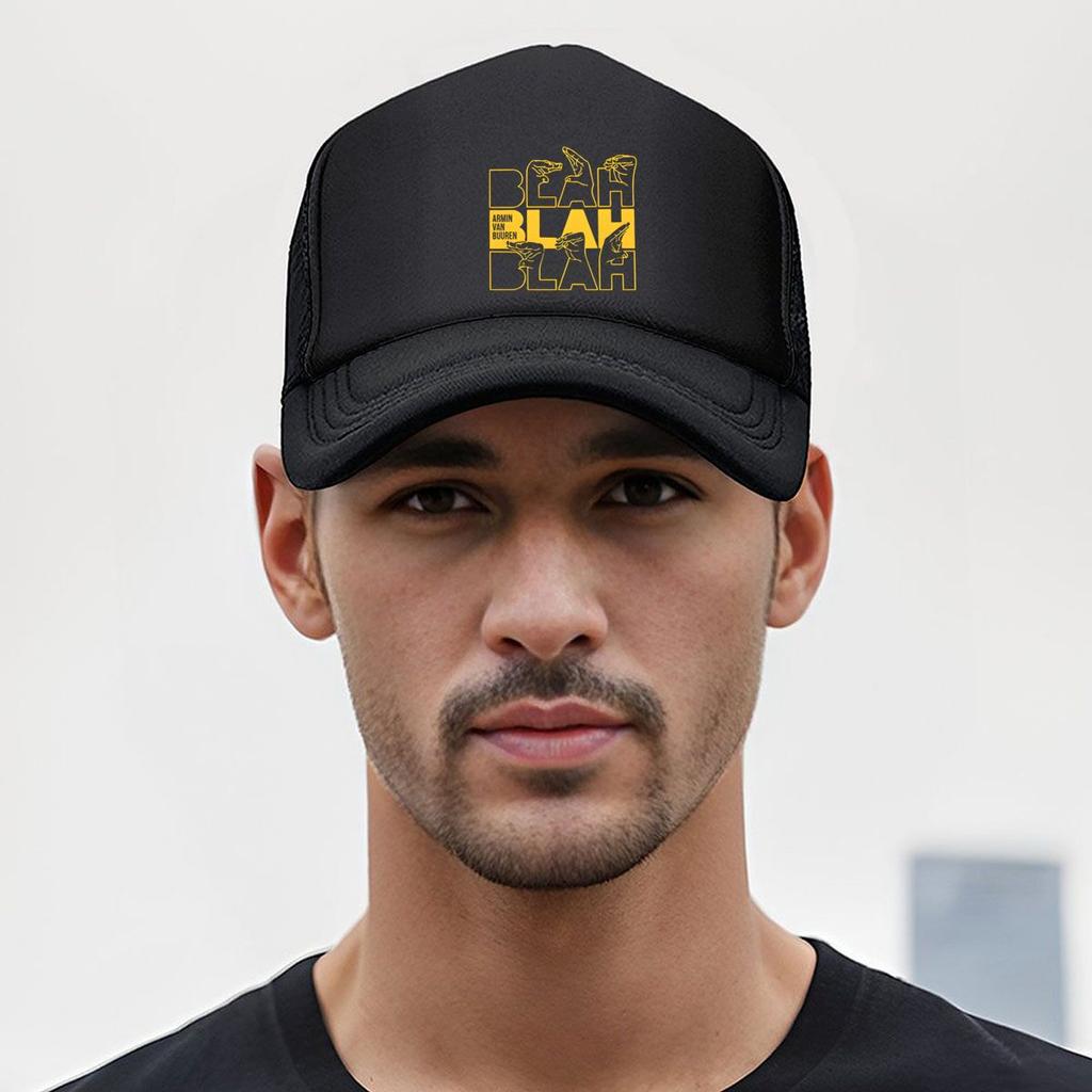 Armin Van Buuren DJ - Inspired, ‘Blah Blah Blah’ Typography Art Mesh Baseball Cap