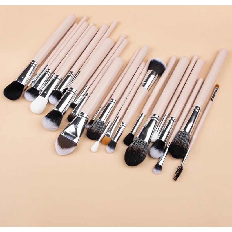 24 Pcs Professional Makeup Brushes Set Portable Complete Cosmetic Tools Synthetic Fiber Powder Eyeshadow Blush Lip