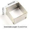 Square Adjustable Cake Mold DIY Non-stick Stainless Steel Baking Mould Stretchable Rust-proof Dessert Baking Mould Pastry