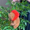 Adorable Plush Capybara Keychain Creative Animal Keyring Soft Toy Bag Charm