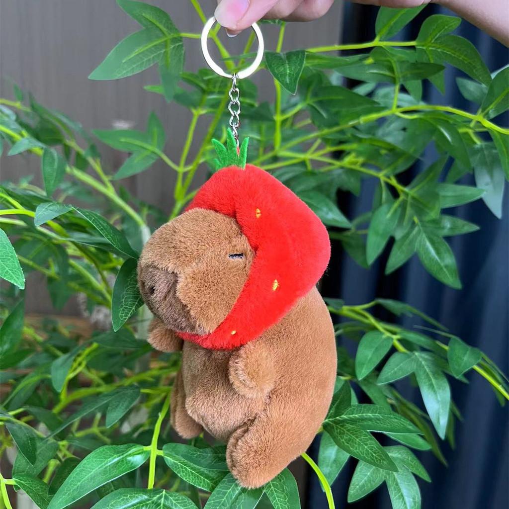 Capybara Plush Whimsical Doll Keychain Adorable Animal Pendant Gift Perfect