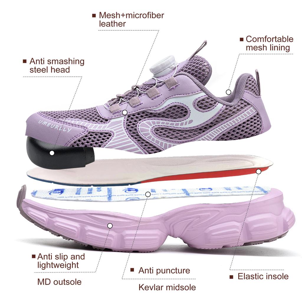 Летняя нескользящая защитная обувь для женщин черная рабочая обувь со стальным носком женские рабочие ботинки легкие удобные защитные кроссовки